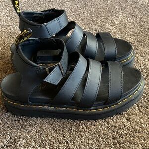Dr. Martens Black Strap Sandals
